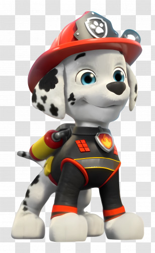 Paw Patrol - Dalmatian Puppy In Firefighter Suit Transparent PNG
