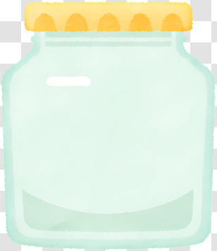 Icon - Transparent Glass Jar With Yellow Lid Transparent PNG
