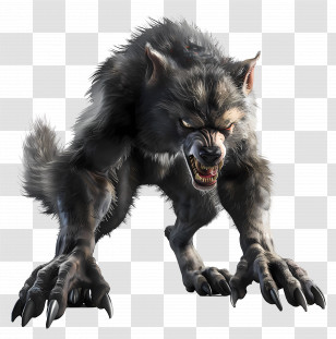 Werewolf - Ferocious Werewolf In Attack Mode Transparent PNG