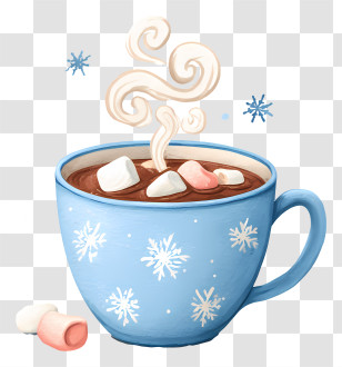 Hot Cocoa With Marshmallows - Hot Chocolate Mug With Marshmallows Transparent PNG