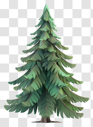 3d Pine Tree - Tall Pine Tree Illustration Transparent PNG