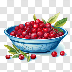 Red Cranberries Bowl
 - Bowl Of Red Cranberries Illustration Transparent PNG