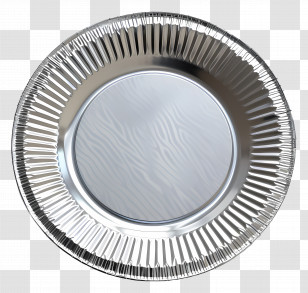 Silver Paper Plate - Metal Plate Illustration Transparent PNG