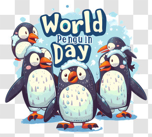 World Penguin Day - World Penguin Day Celebration Illustration Transparent PNG