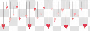 Love Background - Hanging Hearts Decoration Transparent PNG