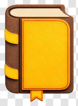 Book Icon - Yellow Book Illustration Transparent PNG