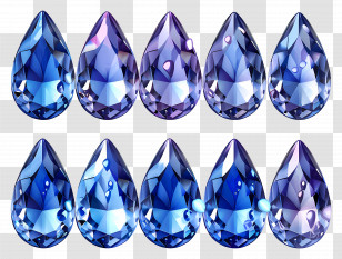 Blue Gemstone - Blue And Purple Gems Illustration Transparent PNG