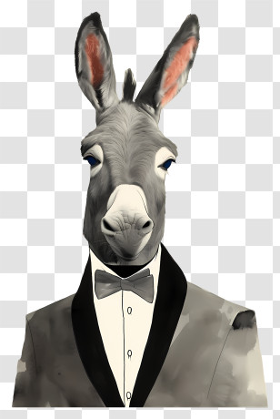 Business Donkey - Donkey In Tuxedo Transparent PNG