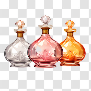 Perfume Bottle - Elegant Glass Perfume Bottles Transparent PNG