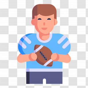 American Football Player - Football Player Holding Ball Transparent PNG