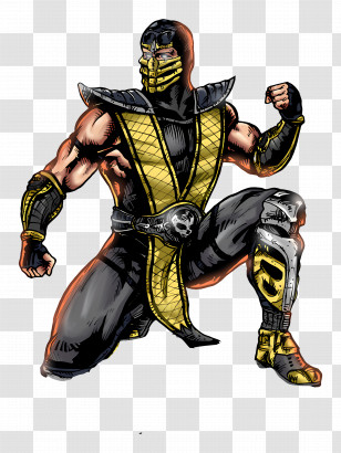 Scorpion - Scorpion Fighter In Combat Pose Transparent PNG