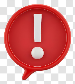 Cartoon - Red Exclamation Mark Alert Icon Transparent PNG