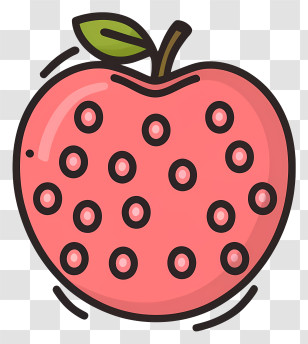Cartoon - Cartoon Apple With Dots Illustration Transparent PNG