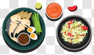 Thai Food - Fish And Salad With Eggs Transparent PNG
