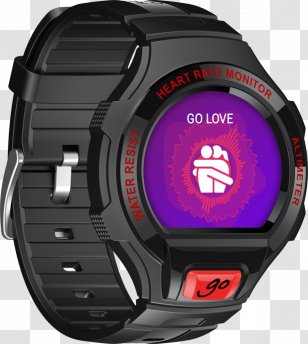 Alcatel GO WATCH Mobile Smartwatch OneTouch Smart Watch SM02 Black/Red - Smartphone - Large One Touch GoAlcatel Transparent PNG
