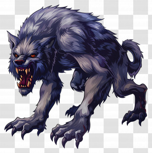 Werewolf - Ferocious Werewolf Illustration Transparent PNG