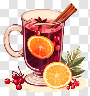 Red Hot Chocolate - Festive Mulled Wine With Citrus And Spices Transparent PNG
