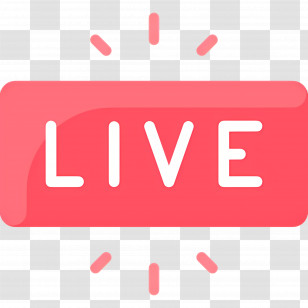 Youtube Live - Live Broadcasting Icon In Bold Red Transparent PNG