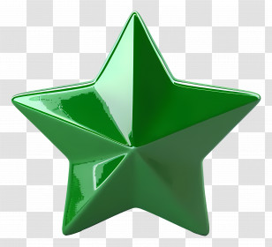 Green Star - Shiny Green Star Ornament Transparent PNG