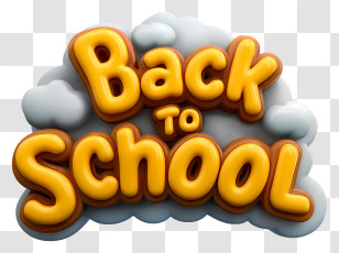 Word Back To School - Back To School Text Design Transparent PNG
