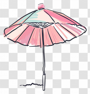 Parasol - Colorful Beach Umbrella Transparent PNG