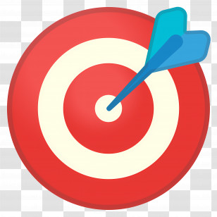 Bullseye Emoji - Red Target With Dart Transparent PNG
