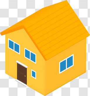 Icon - Cartoon Yellow House Design Transparent PNG