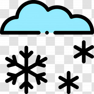 Snowy Weather - Winter Weather Icon With Snowflakes Transparent PNG