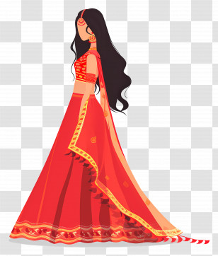 Indian Bride - Woman In Traditional Dress Transparent PNG