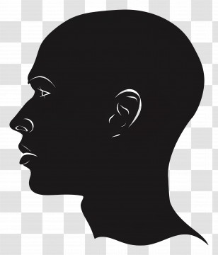 Head Silhouette - Black Silhouette Profile Transparent PNG