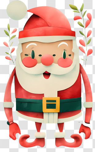 Cartoon Santa Claus - Cute Cartoon Santa Claus For Christmas Transparent PNG