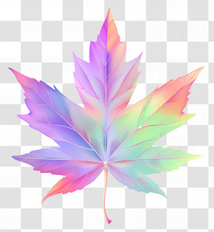 Maple Leaf - Iridescent Maple Leaf Illustration Transparent PNG