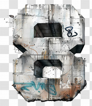 Number 8 - Graffiti Number 8 Transparent PNG