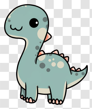 Cute Dinosaur - Cute Green Dinosaur Illustration Transparent PNG