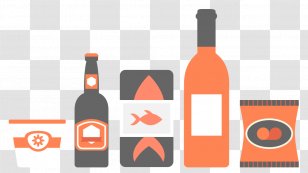 Wine Alcoholic Drink Bottle Liqueur - Label - Food Packaging Design Transparent PNG