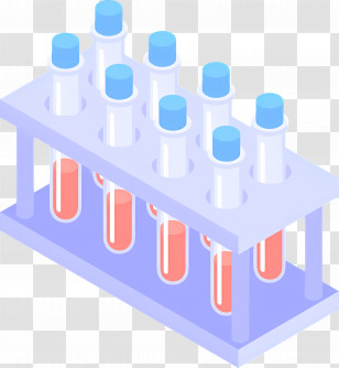 Test Tube - Set Of Test Tubes With Red Liquid In Laboratory Transparent PNG