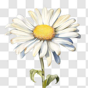 Daisy Flower - White Daisy Flower Illustration Transparent PNG
