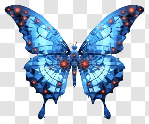 Blue Butterfly - Beautiful Blue Butterfly Transparent PNG