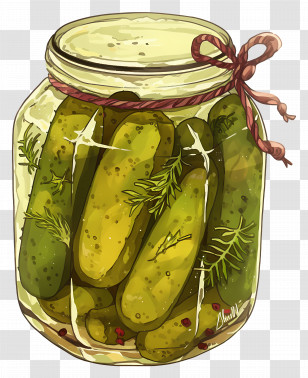 Pickles Slices - Pickle Jar Illustration Transparent PNG