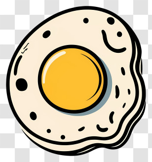 Fried Egg - Fried Egg Cartoon Illustration Transparent PNG