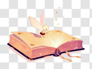 Magical Book With Little Fairy Transparent PNG