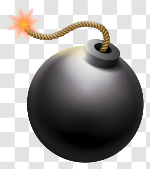 Timer Bomb - Cartoon Bomb With Lit Fuse Transparent PNG