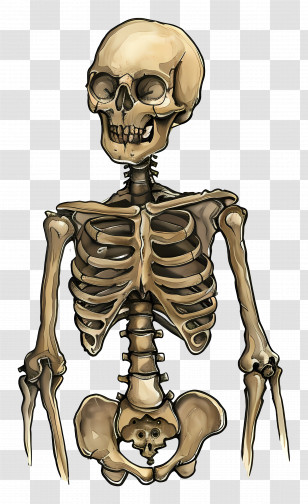 Skeleton - Detailed Human Skeleton Illustration Transparent PNG