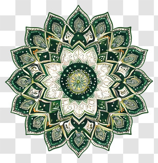 Green Mandala - Green Mandala Pattern Design Transparent PNG