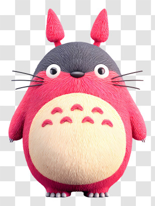 Ghibli Totoro - Pink Totoro Character Transparent PNG