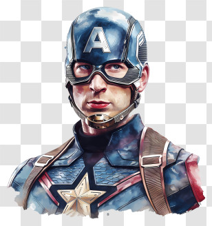 Superhero - Blue-Costumed Masked Hero In Dynamic Style Transparent PNG