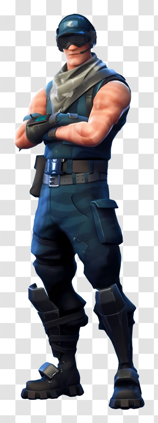 Fortnite - Video Game Character In Combat Outfit Transparent PNG