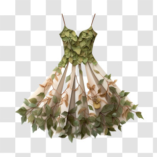 Dress - Dress Made Of Leaves Transparent PNG