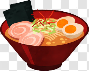 Food Elements - Delicious Bowl Of Japanese Ramen Transparent PNG
