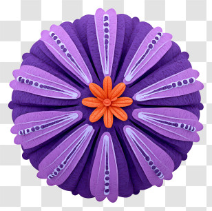 Purple Sea Urchin - Purple Paper Rosette Decoration Transparent PNG